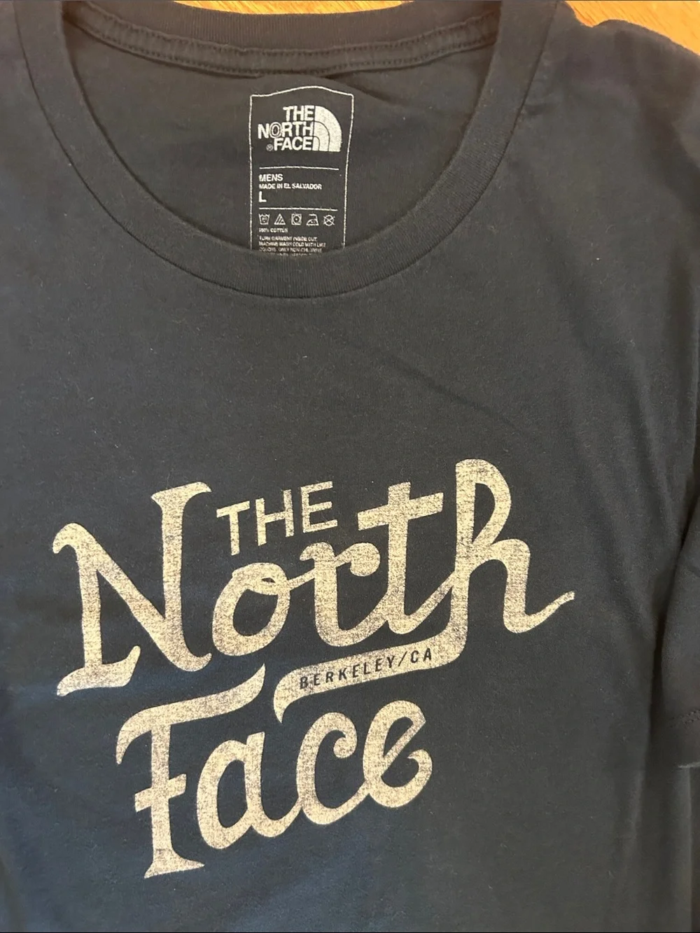 The North Face Blue Graphic Script Logo Tee